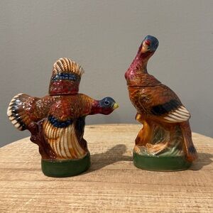Wild Turkey Decanters Mini #3, Mini #4, empty